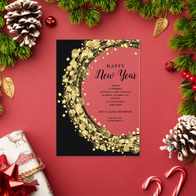 Chic New Year's Eve Party Acryleinladungen (Insitu (Feiertag))