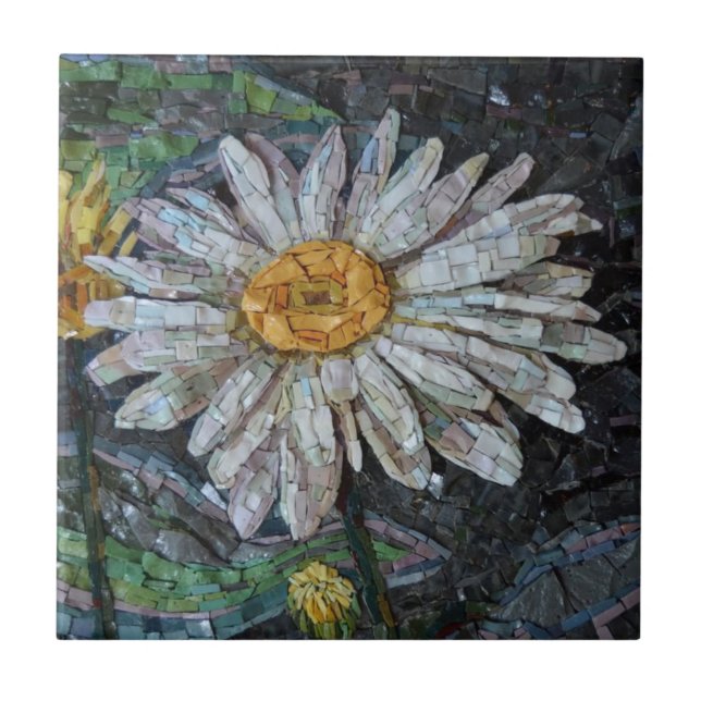 Chic Niedlich Daisy Floral Tile Mosaik Keramik Til Fliese (Vorderseite)