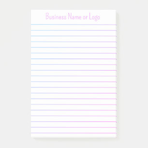 Chic Niedlich Name Business Message Pink Lila Line Post-it Klebezettel