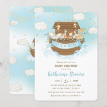 Chic Noahs Ark Niedlicher Tiere Boy Baby Shower In