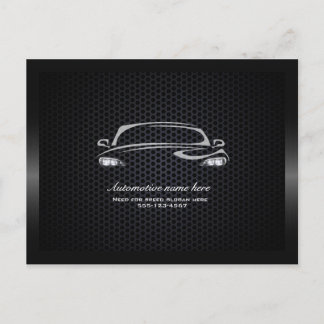 Chic noir minimaliste carte de visite de voiture m