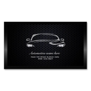 Chic noir minimaliste carte de visite de voiture m