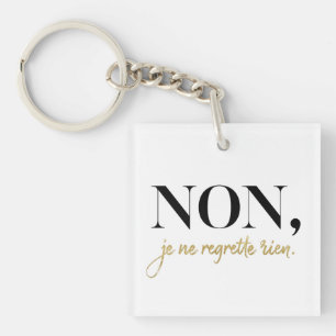 Chic Non Je Ne Regrette Rien Citation Black & Gold