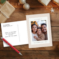Chic Nordic Brown et blanc Snowflake carte postale
