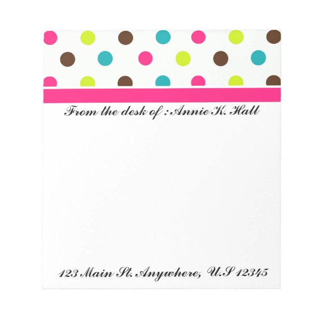 Chic Notepad von der Frisky Kitten Notizblock (Vorderseite)