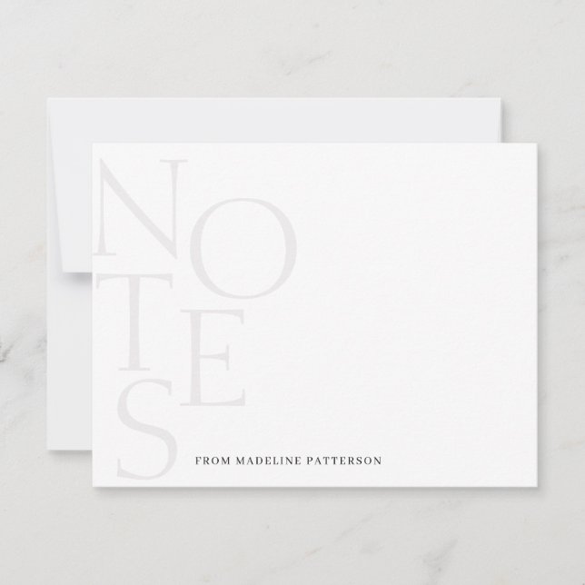 Chic Notes A De Simple Papeterie Carte Note (Devant)