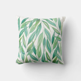 Chic Ocean Green Blue Watercolor Art Kissen
