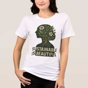 Chic Öko T-Shirt - Nachhaltig ist wunderschöne Pfl Tri-Blend Shirt
