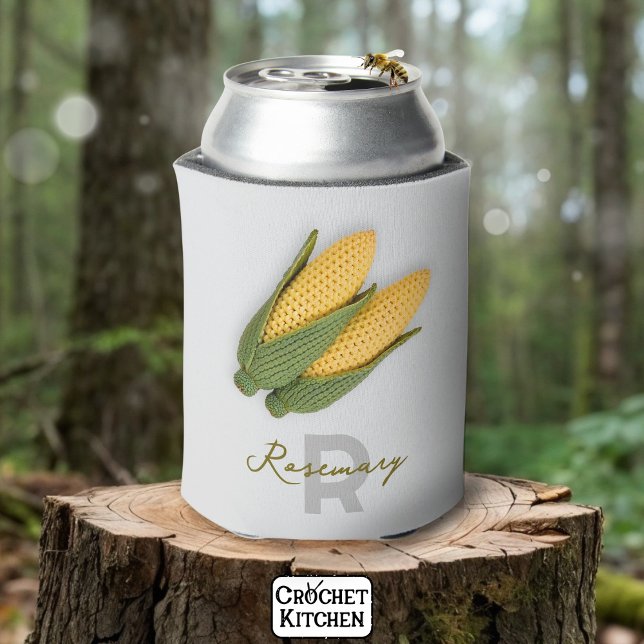 Chic Oma's Garden Modern Crochet Corn Name Dosenkühler (Von Creator hochgeladen)