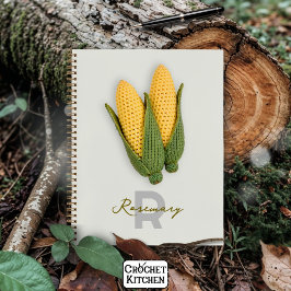 Chic Oma's Garden Modern Crochet Corn Name Notizbuch