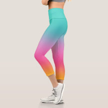 Chic Ombre Aqua rosa und gelb