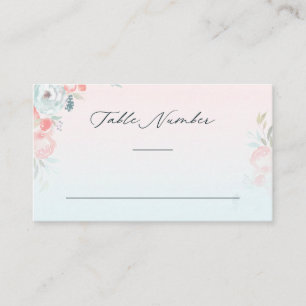 Chic Ombre French Garden Wedding Tischnummer Platzkarte