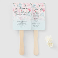 Chic Ombre French Garden Wedding Zeremony Programm