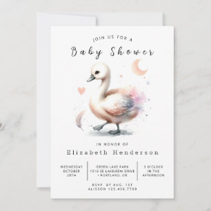 Chic Online Swan Baby Dusche Einladung