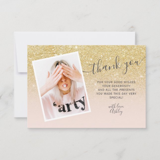 Chic or parties scintillant blush photo merci Swee (Devant)