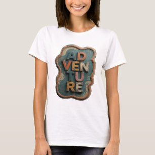 Chic Orange ABENTEUER Grafikdesign T-Shirt