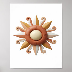 Chic Orange ABSTRACTE KUNST Künstlerisches Motiv Poster