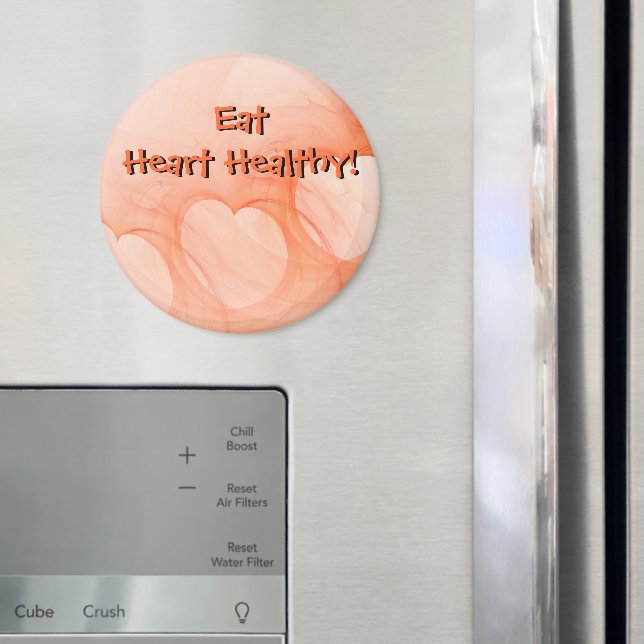 Chic Orange Abstrakt Hearts Magnet (In Situ (Kühlschrank))