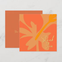 Chic Orange Floral and Beige Text