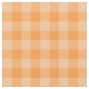 Chic Orange Gingham Kariert Pattern Stoff