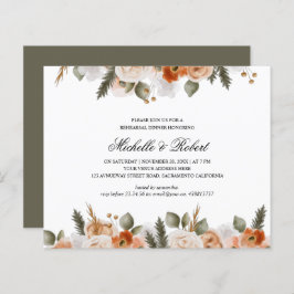 Chic Orange Ivory Moss Wedding Probe Dinner