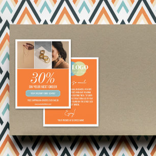 Chic Orange Product Fotos Discount Order Insert Flyer