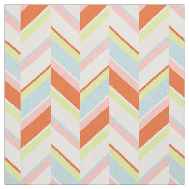Chic orange rosa, geometrisch Zickzack Muster Stoff (Muster)
