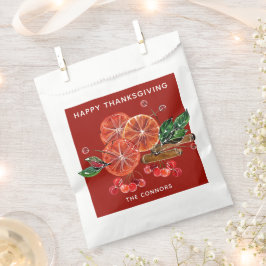 Chic Orange Scheiben und Zimt Sticks Herbst Geschenktütchen