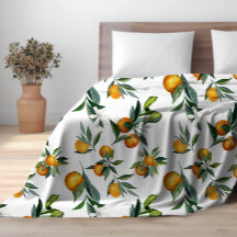 Chic Orange Wasserfarbe Citrus Print