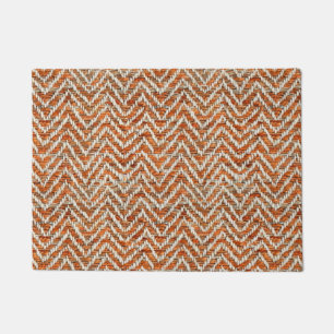 Chic orange Zickzack Fußmatte