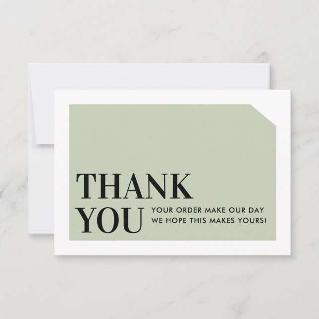 CHIC ORDER INSÉREZ business merci sage green (Devant)