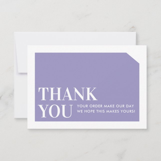 CHIC ORDER INSERT Business danke lila (Vorderseite)