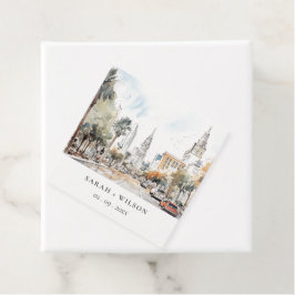 Chic Orlando Florida Skyline Hochzeit der Wasserfa Geschenkanhänger