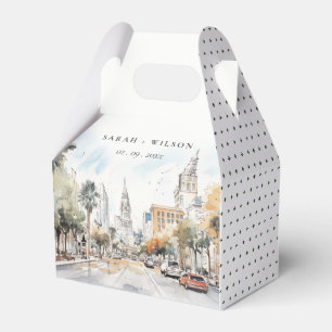 Chic Orlando Florida Skyline Hochzeit der Wasserfa Geschenkschachtel
