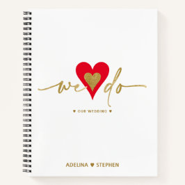 Chic Our Wedding Plans Wedding Journal Gold Script Notizbuch