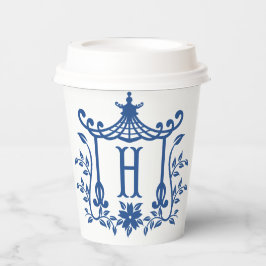 Chic Pagoda Monogram H Paper Cups Pappbecher