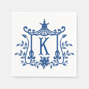 Chic Pagoda Monogram K Napkins Serviette