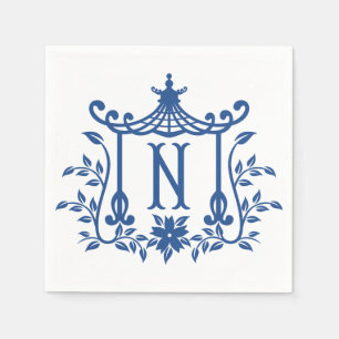 Chic Pagoda Monogram N Napkins Serviette