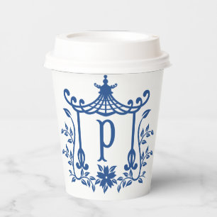 Chic Pagoda Monogram P Paper Cups Pappbecher