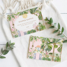 Chic Palm Springs Babydusche Windelwaschkarte