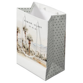 Chic Palm Springs California Landschaft Hochzeit Mittlere Geschenktüte