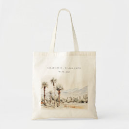 Chic Palm Springs California Landschaft Hochzeit Tragetasche