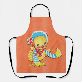 Chic Pâques mignon sur cuisine orange tablier