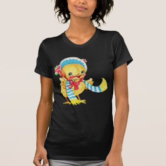 Chic Pâques mignon sur T-shirt noir