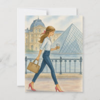 Chic Paris Girl by Louvre