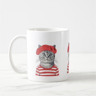 Chic Parisian Cat Tasse