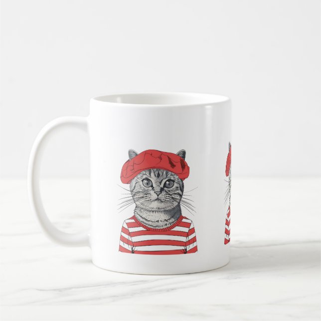 Chic Parisian Cat Tasse (Links)