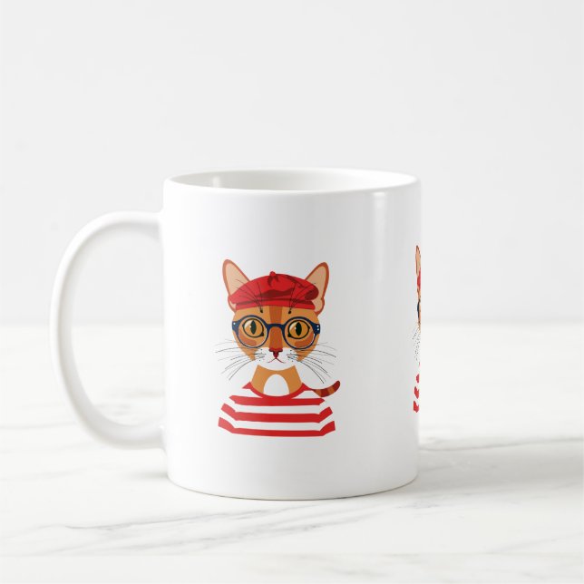 Chic Parisian Cat Tasse (Links)
