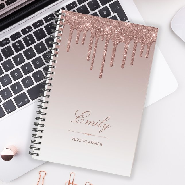 Chic Parties scintillant Drips Rose Gold Personnal (Créateur téléchargé)