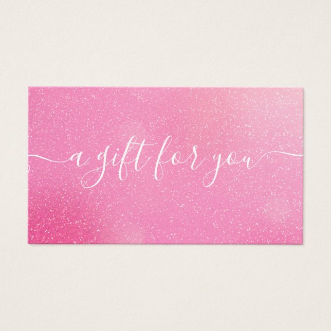 Chic Parties scintillant rose Certificat cadeau (Devant)